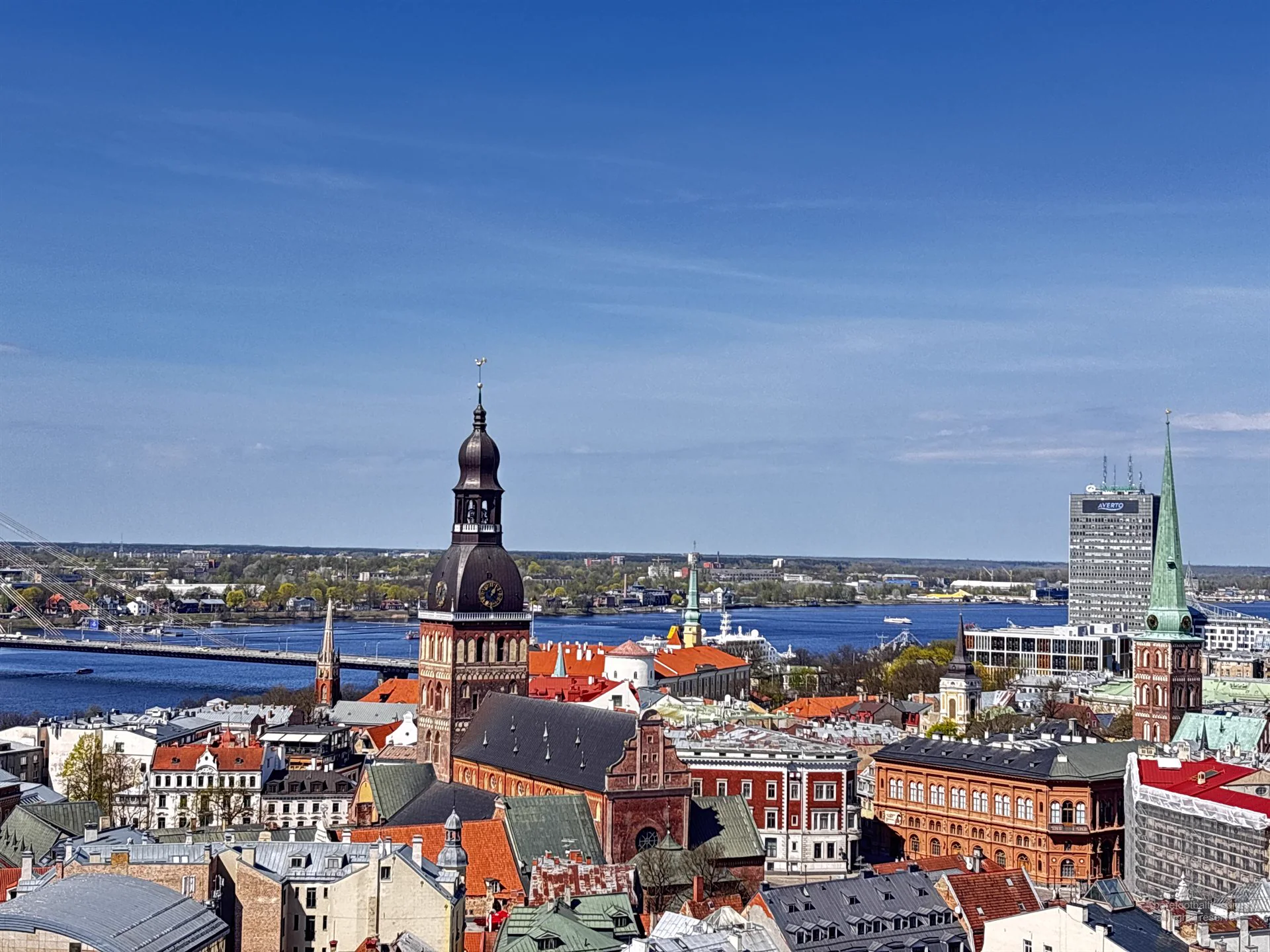 Riga Old Town skyline from St Peter's Church tower